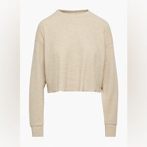 TNA crewneck waffle long sleeve top, size M